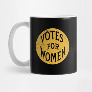 Vintage 1910's Votes for Women Circle Pin (Gold) Mug